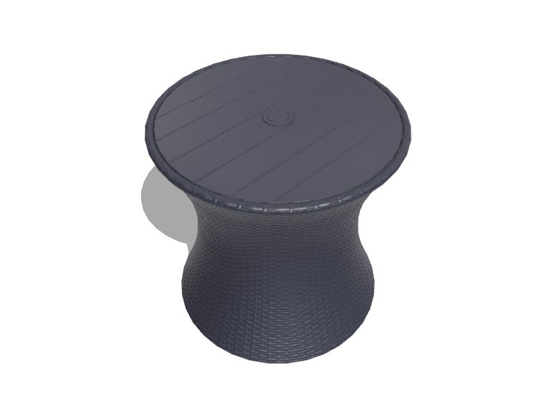 allen + roth Allen+Roth Round Wicker Outdoor End Table 20in W x 20in