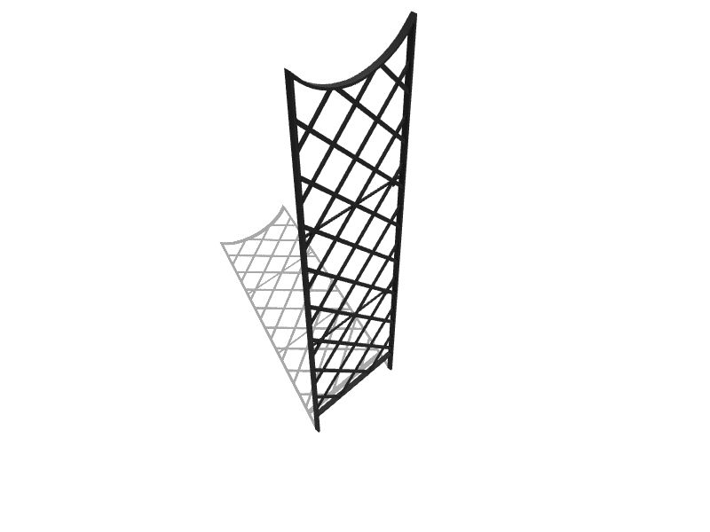 Style Selections 30in W x 108in H Black Steel Traditional Garden