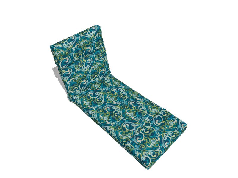 Style Selections 48in x 23in Salito Marine Patio Chaise Lounge Chair Cushion in the Patio