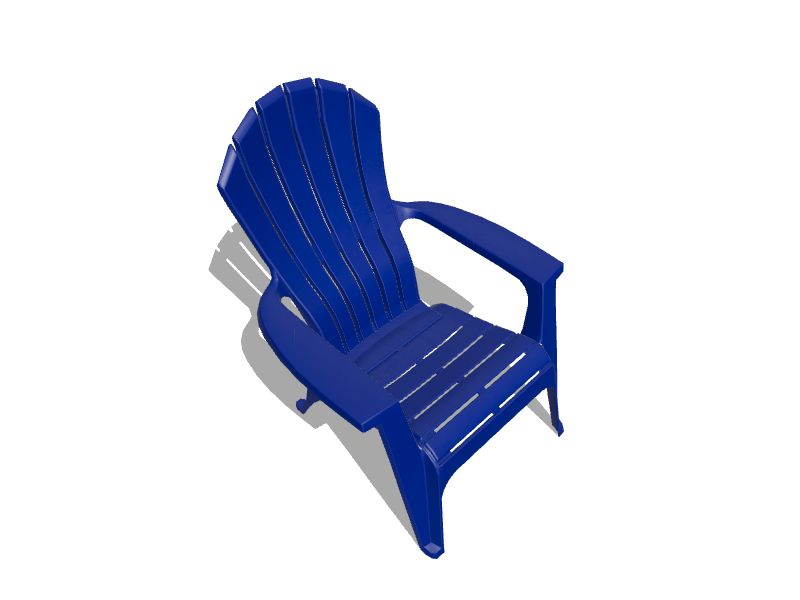 Adams Manufacturing Stackable Blue Resin Frame Stationary