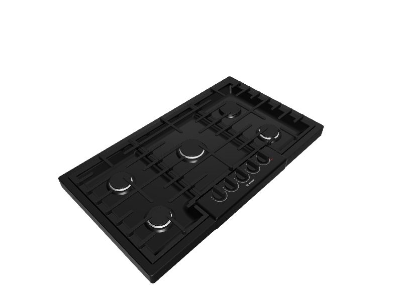 Bosch 800 Series 36in 5 Burners Black Gas Cooktop at