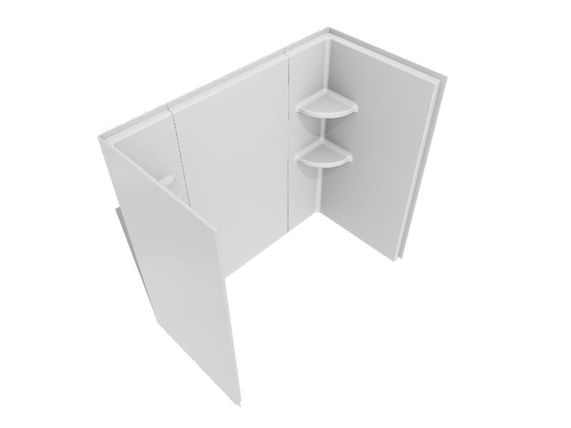 Jacuzzi Primo 60in x 32in x 58in White 3Piece Bathtub Side Wall