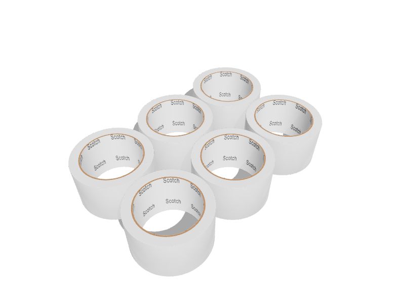 Scotch 6Pack 1.88in x 54.6 Yards Shipping Packaging Tape in the