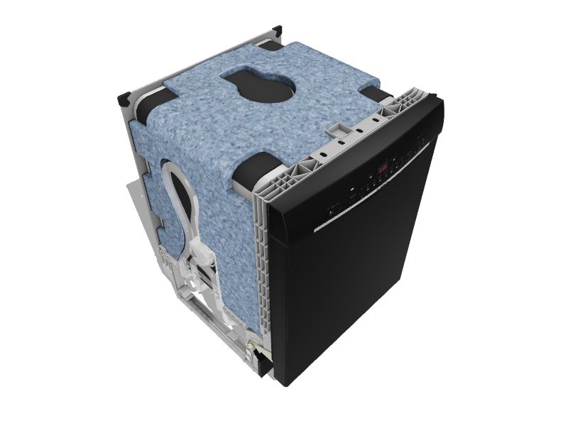 Bosch 100 Series Front Control 24in BuiltIn Dishwasher (Black), 50