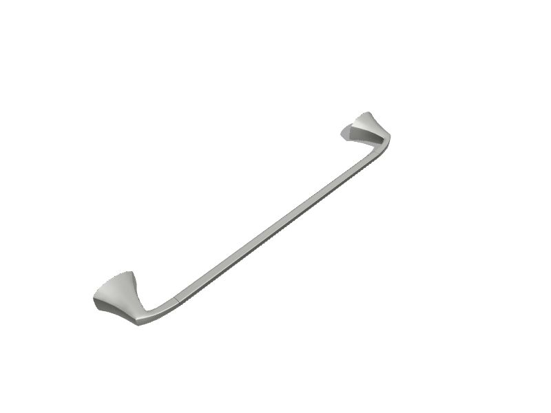 Moen Lindor 24in Brushed Nickel Wall Mount Single Towel Bar in the