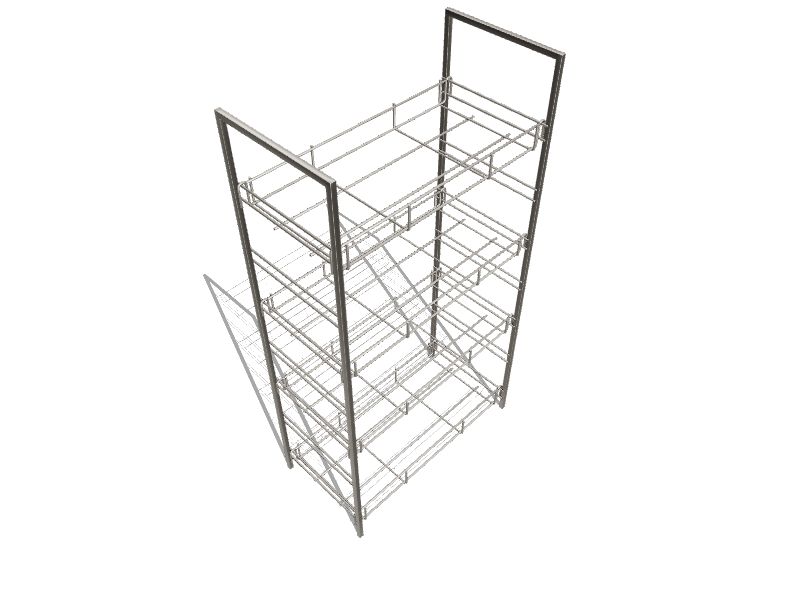 Satin Nickel 4Tier Steel Freestanding Bathroom Shelf in the Bathroom