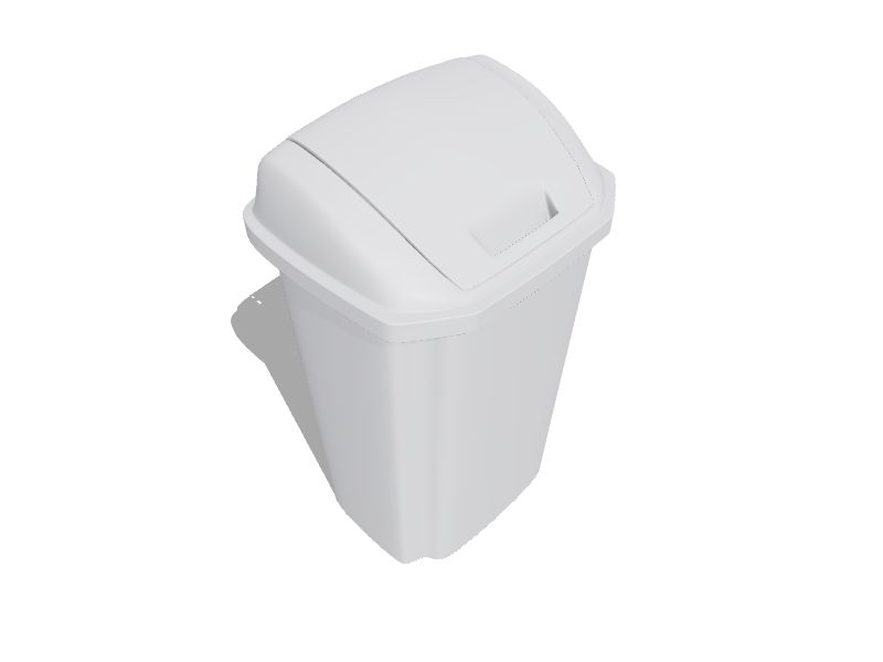 Hefty 13.5Gallons White Plastic Kitchen Trash Can with Lid Indoor in the Trash Cans department
