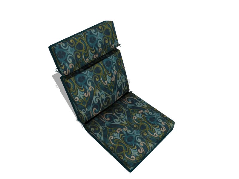 Style Selections 20in x 21in Salito Marine High Back Patio Chair Cushion at