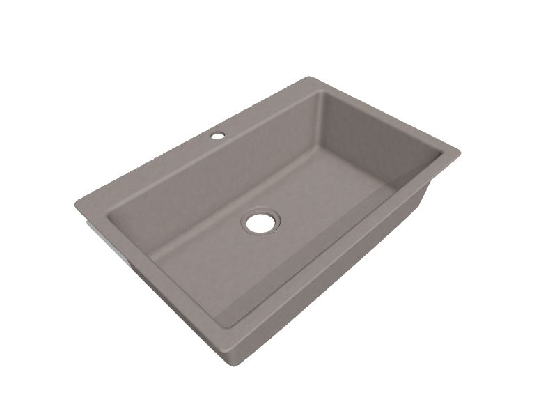 Franke Primo Dualmount 33in x 22in Shadow Grey Granite Single Bowl