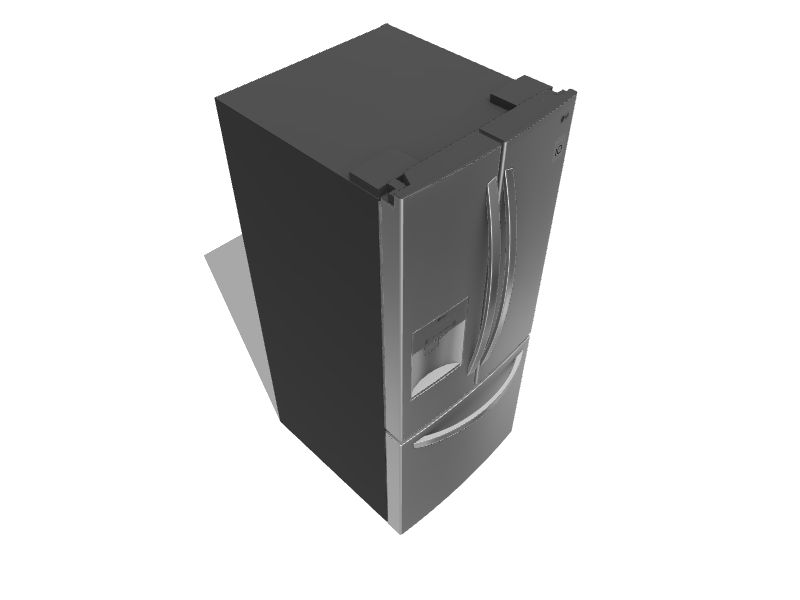 LG 21.8cu ft French Door Refrigerator with Ice Maker (Stainless Steel