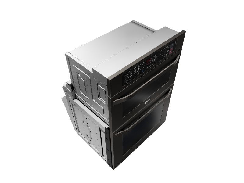 LG 30in Selfcleaning Convection Microwave Wall Oven Combo (Black