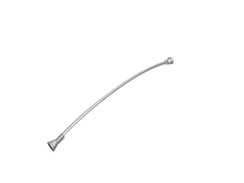 Moen 57in to 60in Brushed Nickel Tension Single Curve