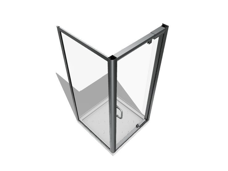 DreamLine Flex 2Piece 36in W x 36in L x 75in H White Square Corner