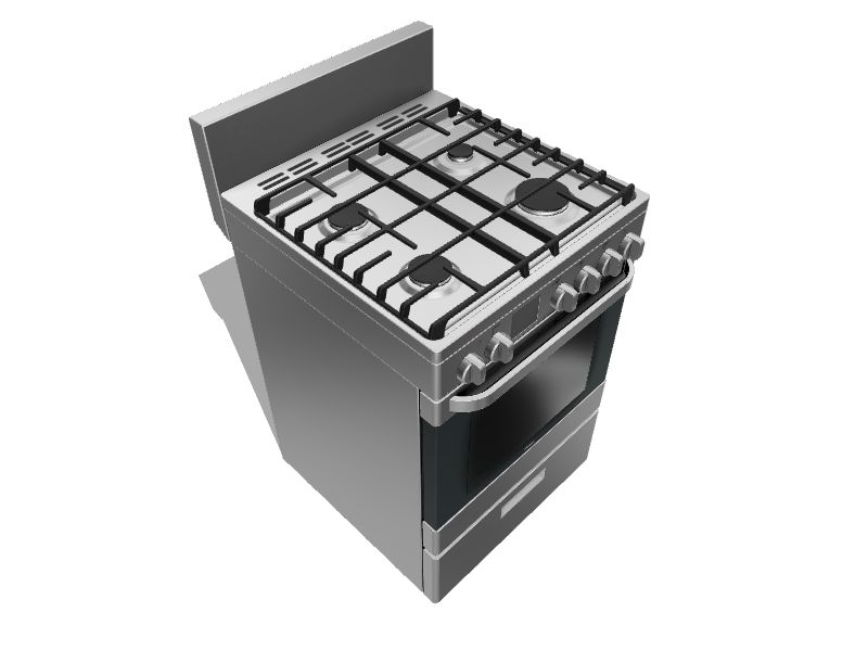 Haier 24in 4 Burners 2.9cu ft Convection Oven Freestanding Natural