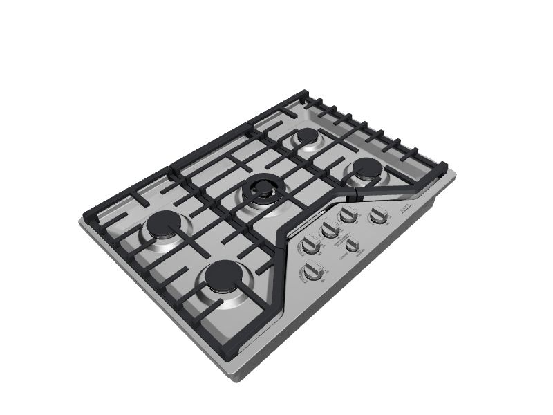 Cafe 30in 5 Burners Stainless Steel Gas Cooktop in the Gas Cooktops