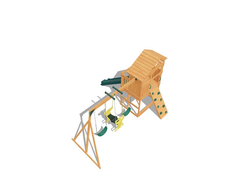 Creative Cedar Designs Timber Valley Wooden Playset Green Accessories