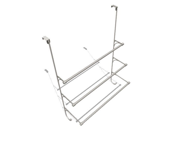 Franklin Brass Flat Nickel Overthedoor Towel Rack 18.95in x 24.61in