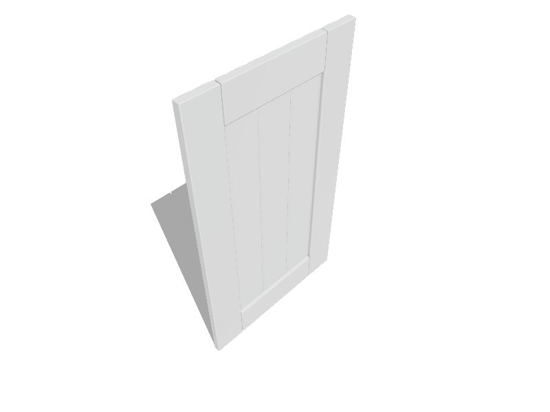 Surfaces 16in W x 28in H White Finished Beadboard Wall Door