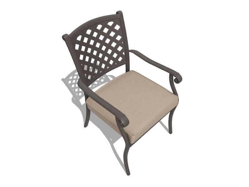 allen + roth Queensbury Set of 4 Stackable Antique Aluminum Frame