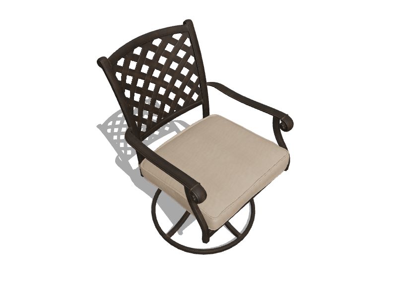 allen + roth Queensbury Set of 2 Antique Aluminum Frame Swivel Rocking