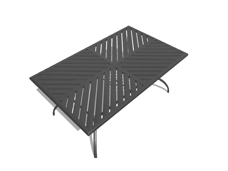 allen + roth Everchase Rectangle Outdoor Dining Table 43.3in W x 70in