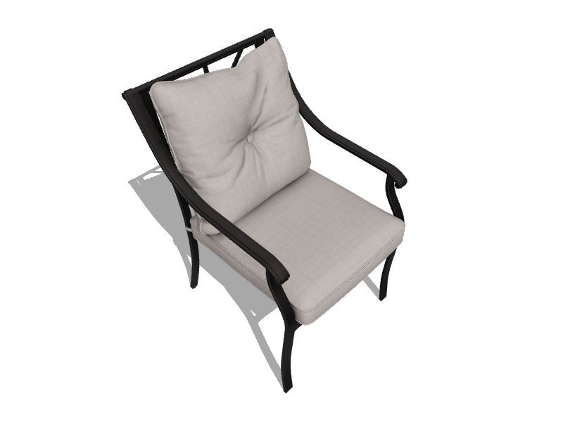 Style Selections Elliot Creek Set of 4 Stackable Dark Gray Steel Frame