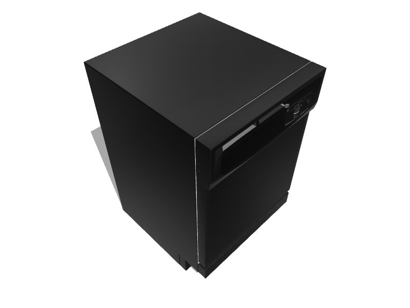 GE Front Control 24in BuiltIn Dishwasher (Black), 64dBA in the Built