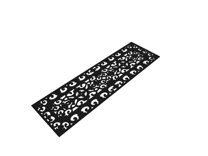 Imports Decor Outdoor/Indoor Doormat 9in x 30in Black Wrought Iron