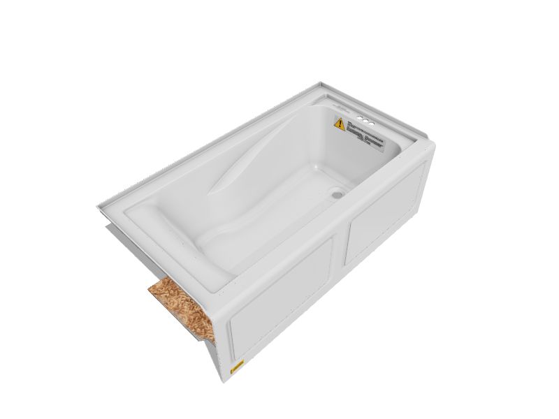 American Standard Evolution 32in x 60in Arctic Acrylic Hourglass