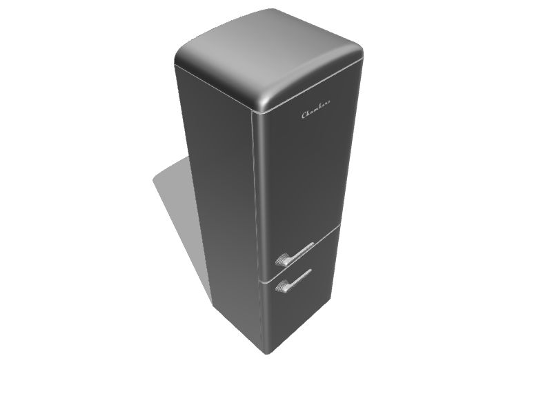 Chambers Chambers Retro Fridges 12cu ft Counterdepth BottomFreezer Refrigerator (Silver