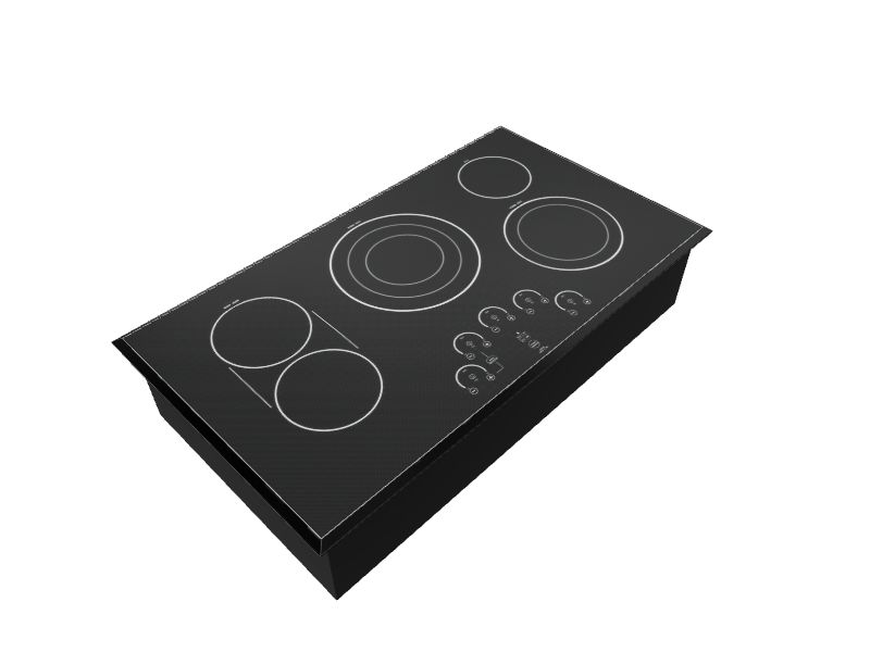Cafe 36in 5 Elements Smooth Surface (Radiant) Black Electric Cooktop