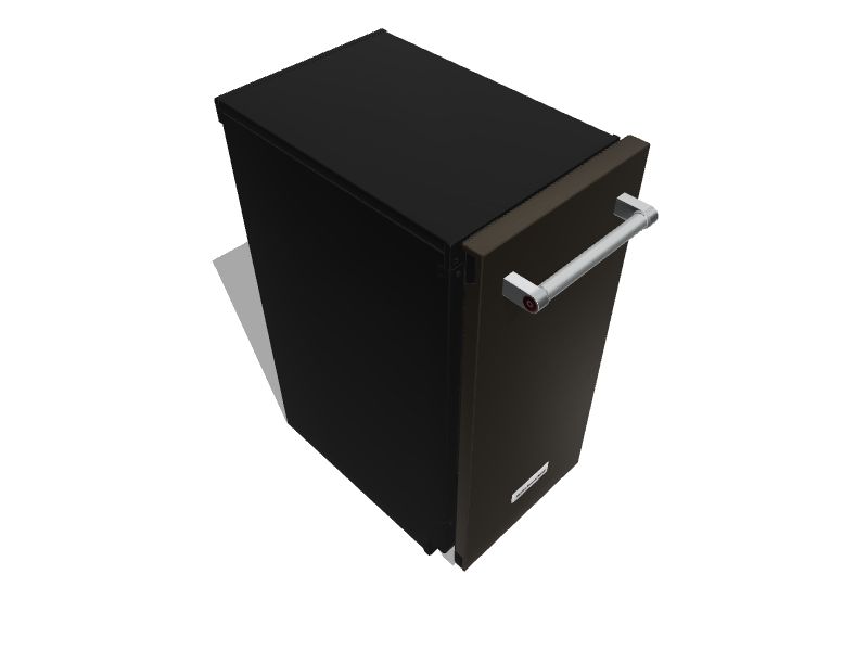 KitchenAid 22.8lb Reversible Door BuiltIn Cubed Ice Maker (Black