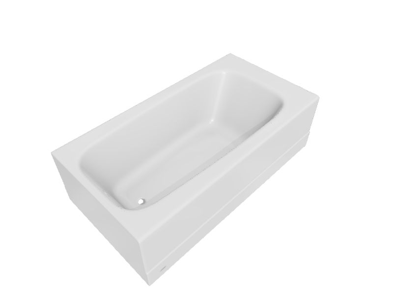 American Standard Cambridge 32in x 60in White Porcelain Enameled