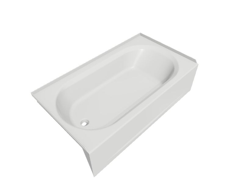American Standard Princeton 34in x 60in White Porcelain Enameled