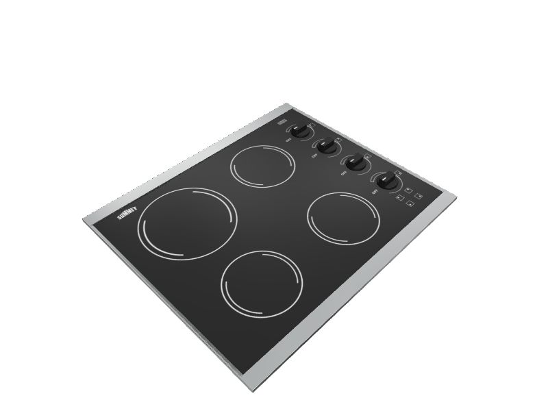 Summit Appliance 24in 4 Elements Smooth Surface (Radiant) Black