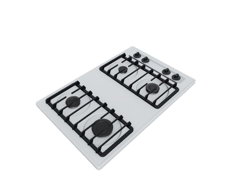 Summit Appliance 30in 4 Burners White Gas Cooktop in the Gas Cooktops