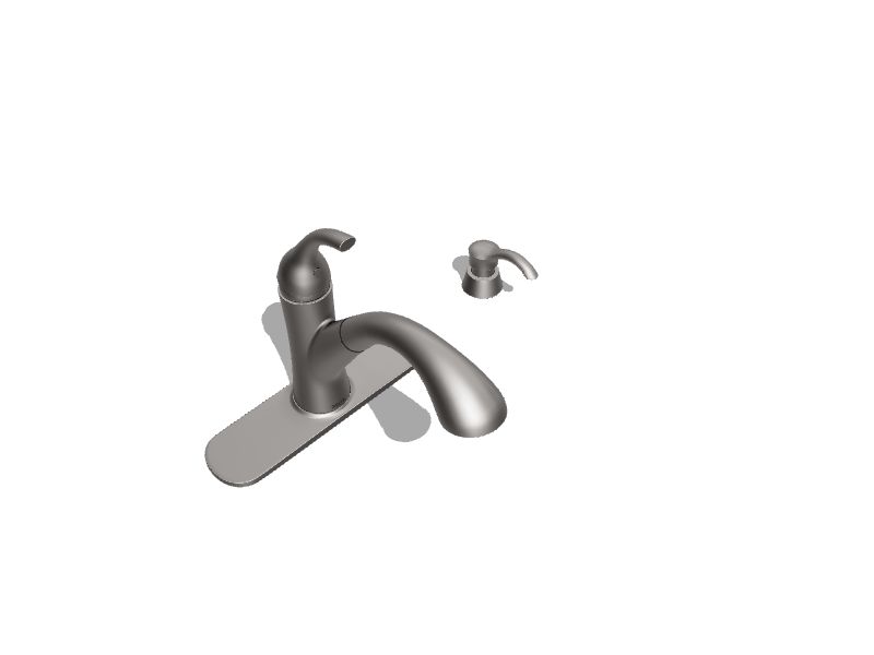 Delta Kessler Stainless Double Handle Pullout Kitchen Faucet with