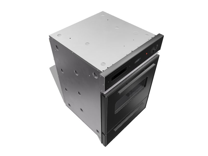 Summit Appliance 24in Single Gas Wall Oven (Black) at