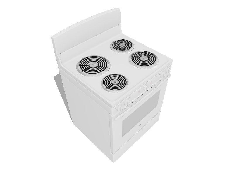 GE 30in 4 Elements 5cu ft Freestanding Electric Range (White) in the