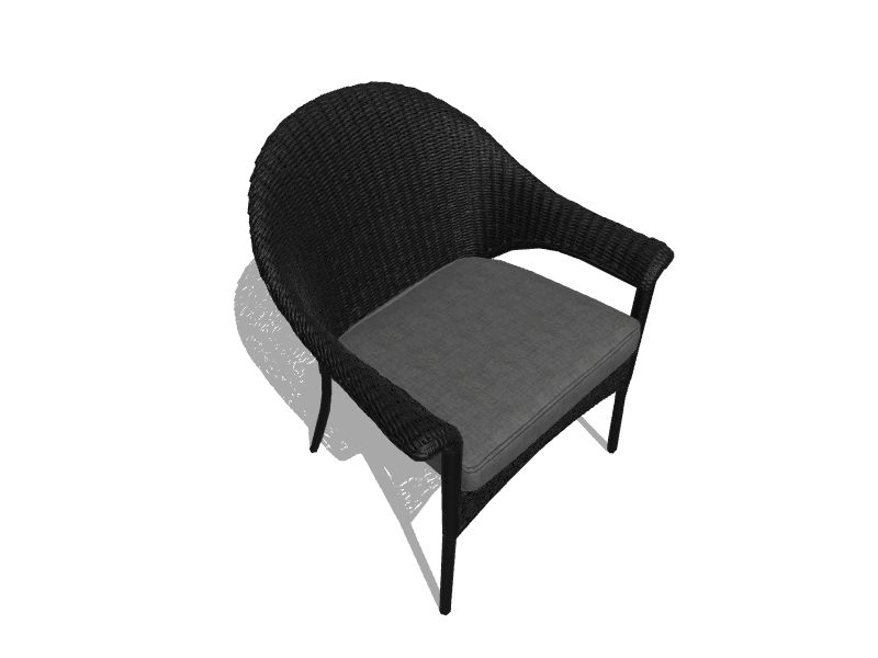 Style Selections Valleydale Woven Stackable Black Steel Frame