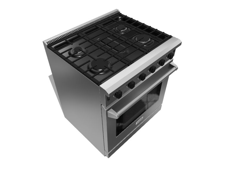 Thor Kitchen 30in 5 Burners 4.5cu ft Convection Oven Freestanding