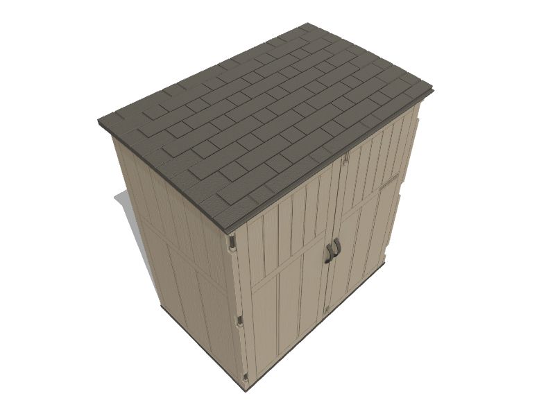 CRAFTSMAN 4ft x 6ft Resin Storage Shed (Floor Included) in the Vinyl