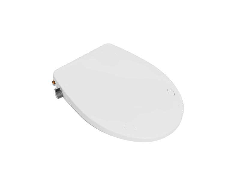 Bio Bidet Slim Zero Plastic White Elongated Soft Close Bidet Toilet Seat in the Bidet Toilet