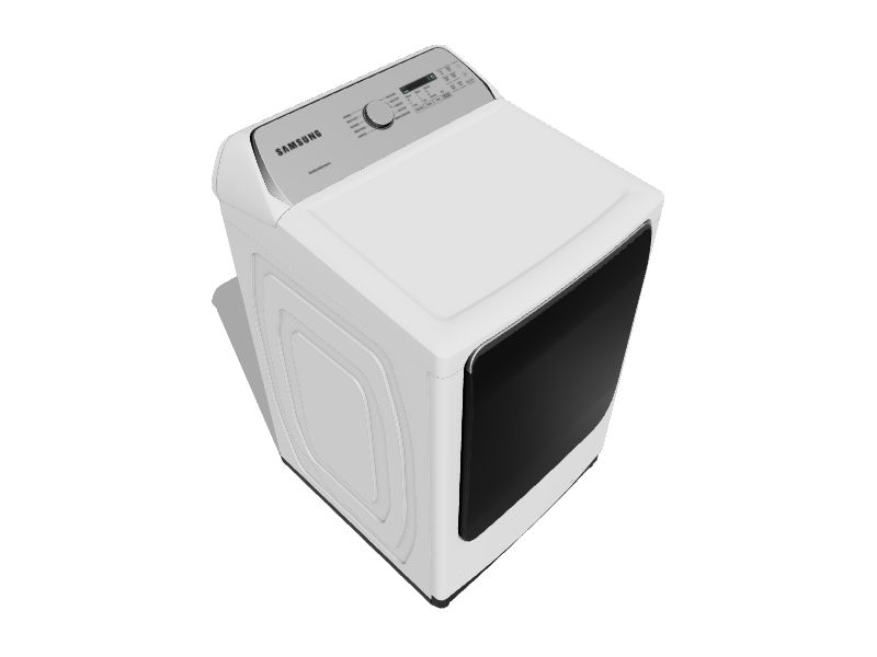 Samsung 7.4cu ft Reversible Side Swing Door Steam Cycle Gas Dryer