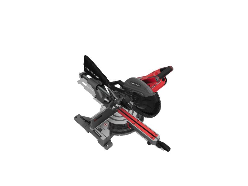 CRAFTSMAN 10in 15Amp Single Bevel Sliding Corded Miter Saw in the