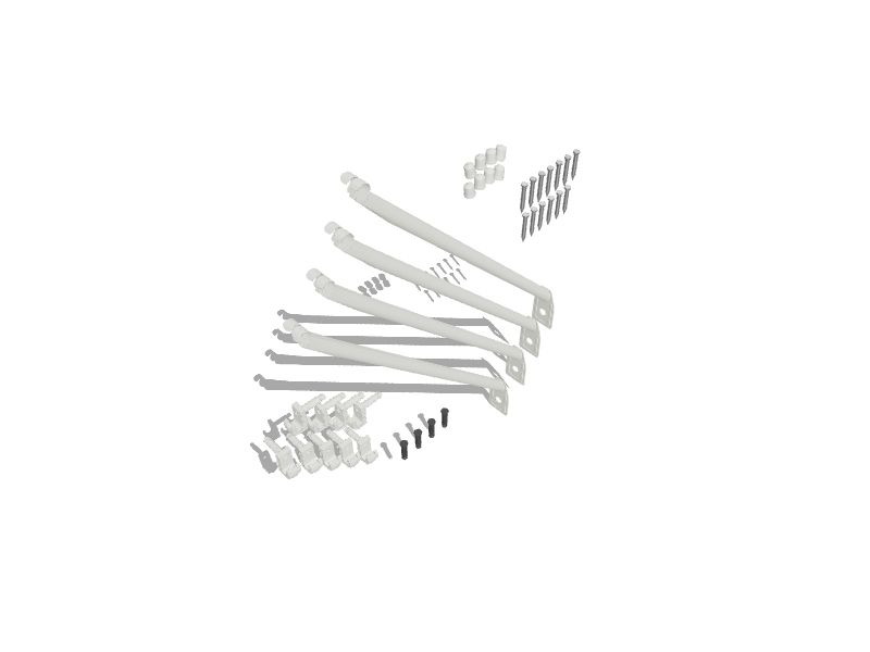 ClosetMaid 12in White Wire Shelf Hardware Kit (for Fixed Mount) in the