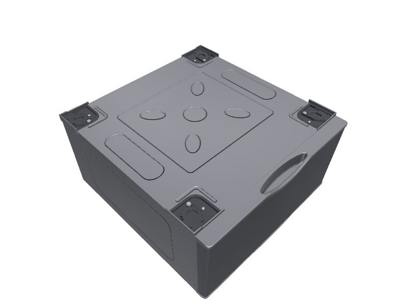 Samsung 14.1875in x 27in Universal Laundry Pedestal (Platinum) with Storage Drawer in the