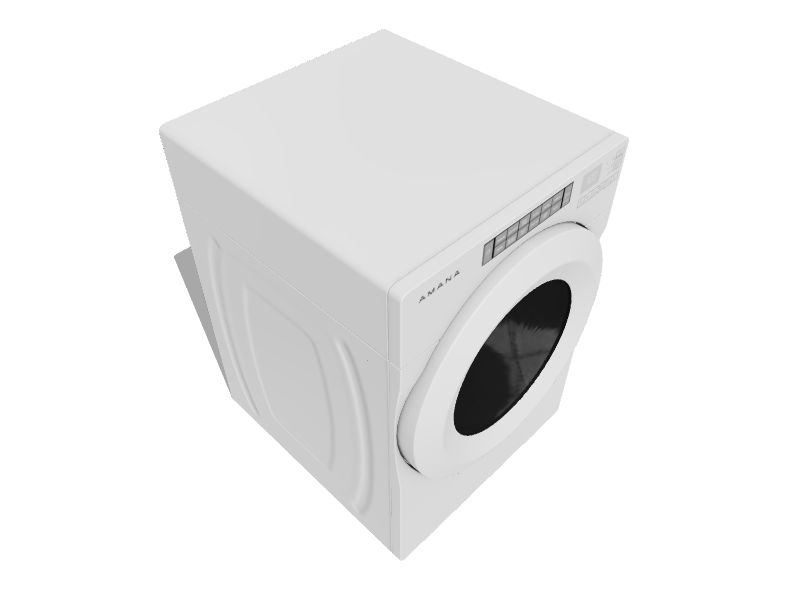 Amana 7.4cu ft Reversible Side Swing Door Stackable Gas Dryer (White