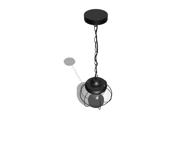 LNC Canes 1Light Matte Black Lantern Farmhouse LED in the Flush Mount