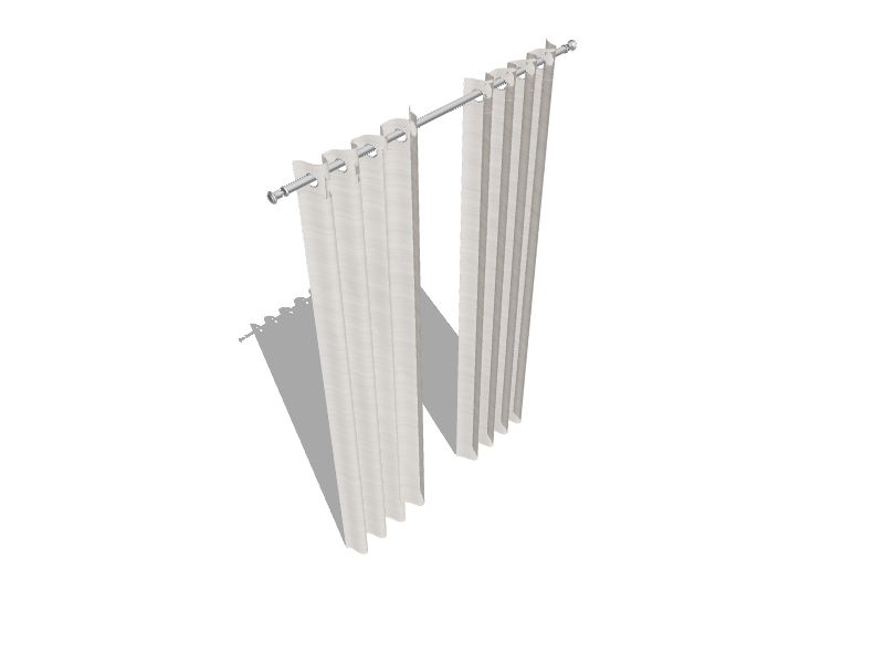 allen + roth 84-in Ivory Light Filtering Standard Lined Grommet Single